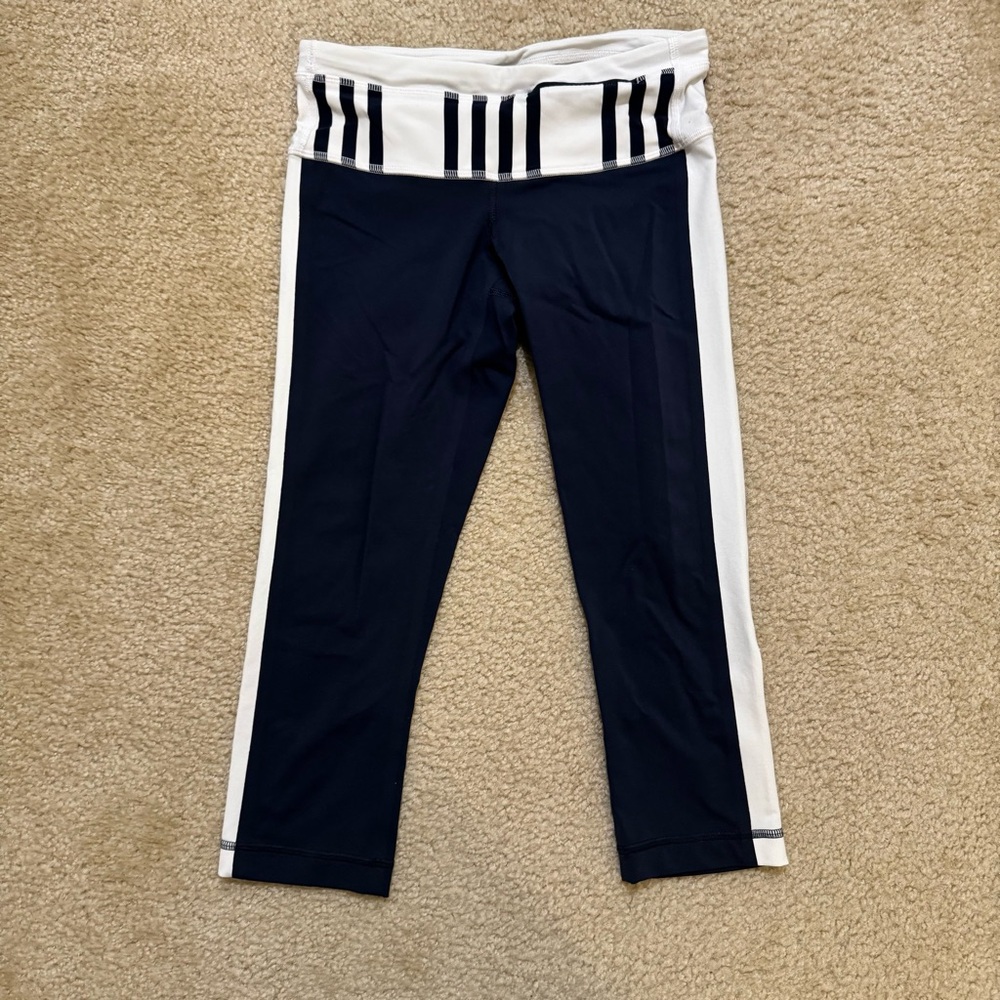 Lululemon Women Run: Proceed with Speed Crop Ocean Stripe Inkwell